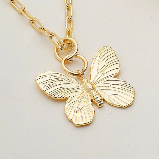 Butterfly Charm Necklace Cackle With Love