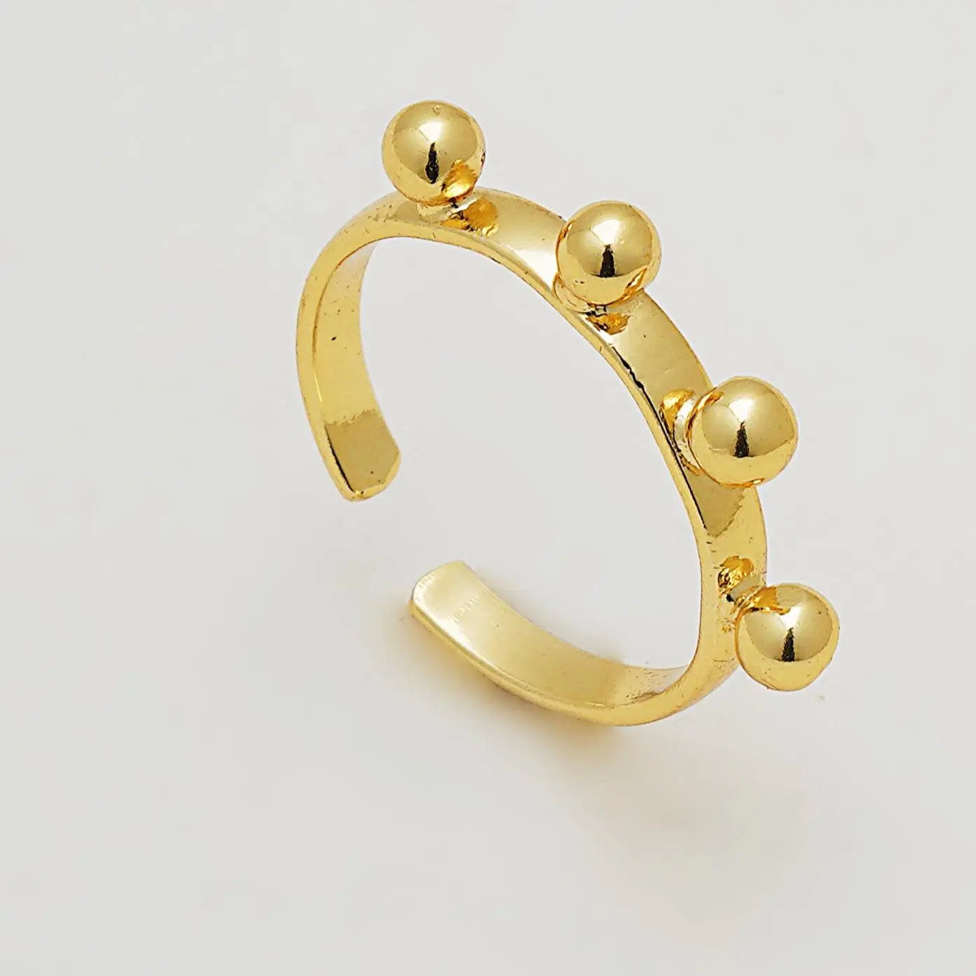 Gold Minimal Ball Ring Cackle With Love