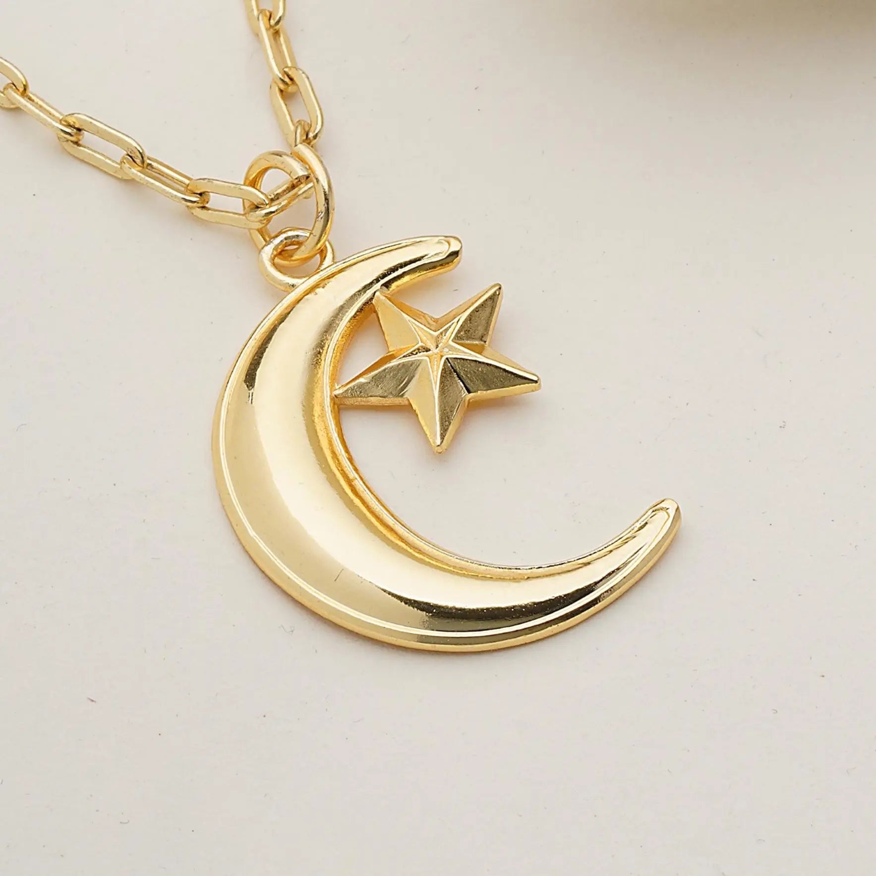 Moon Star Charm Necklace Cackle With Love