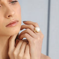 Pearl Elegance 20mm Statement Ring My Store