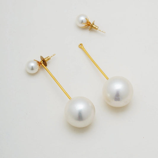 Radiant Pearl Extensions with Classic Studs Cackle With Love