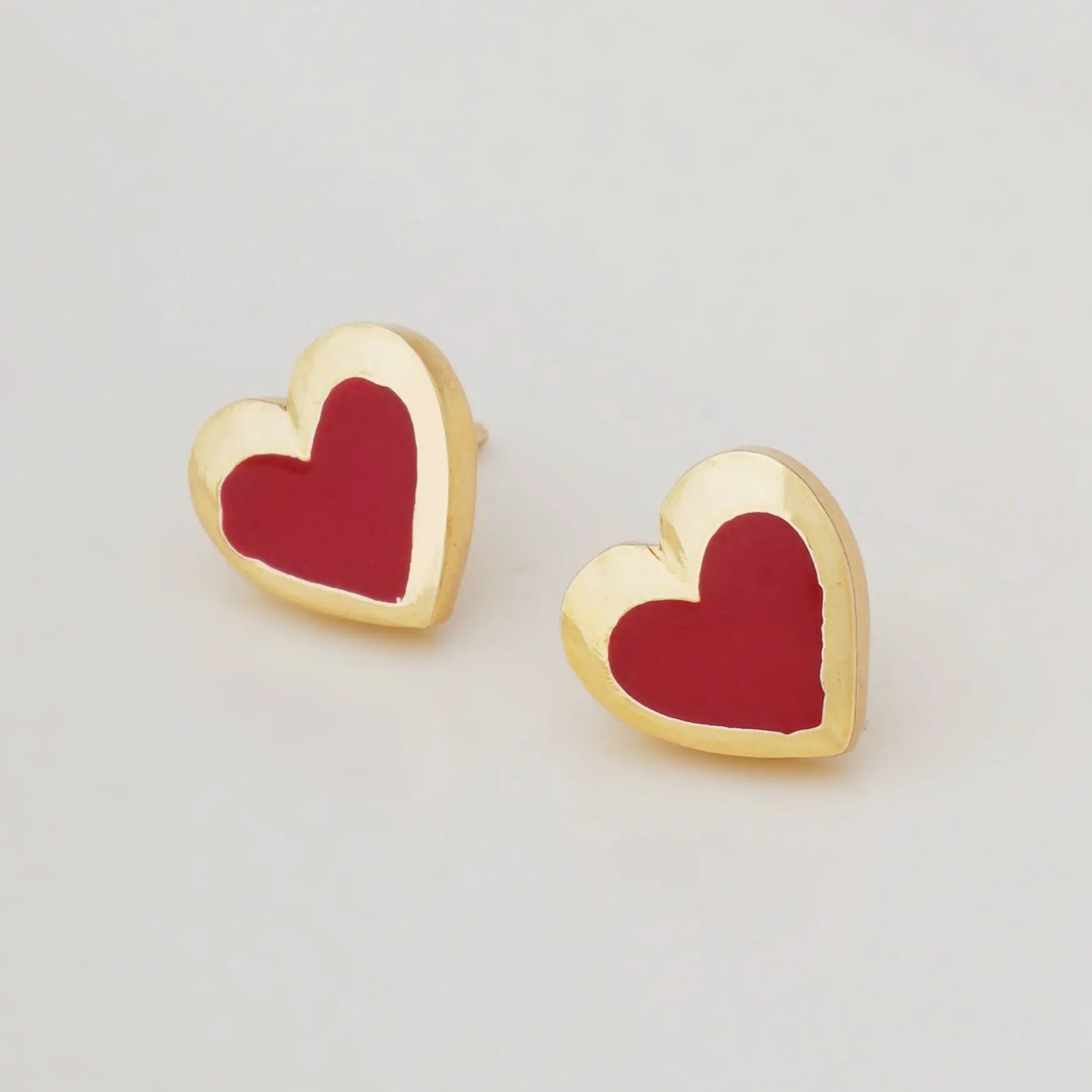 Red Heart Studs My Store
