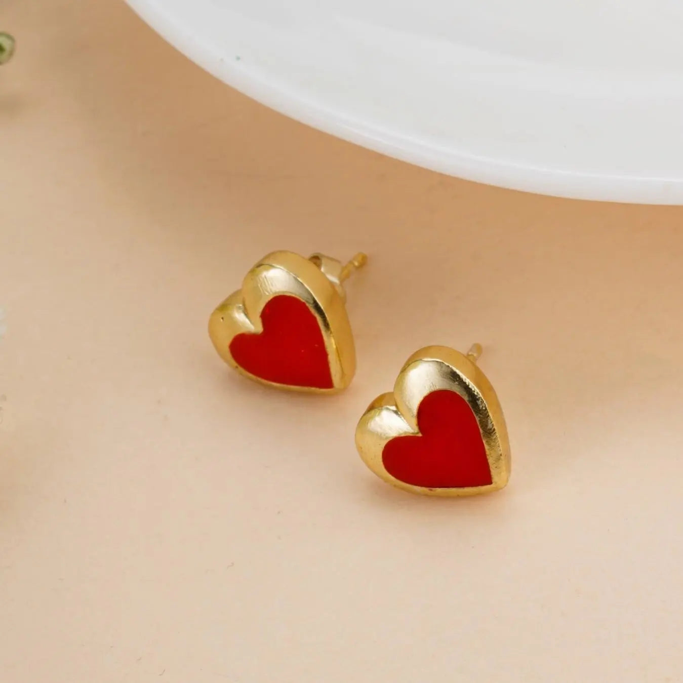 Red Heart Studs My Store