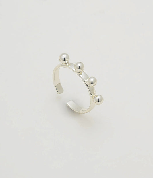 Silver Minimal Ball Ring Cackle With Love